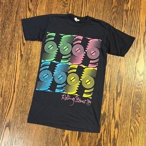 Vintage 80s  Paper Thin  Single Stitch Rolling Stones T-Shirt